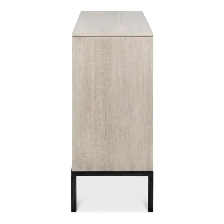 Covet Door Two Tone Accent Cabinet - LOOMLAN - Sarreid - Accent Cabinets