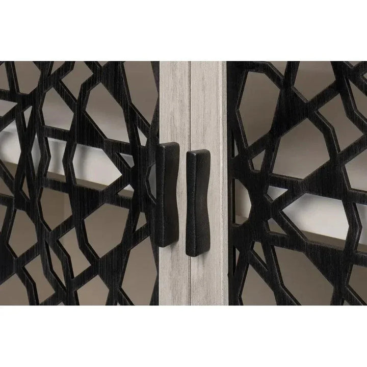 Covet Door Two Tone Accent Cabinet - LOOMLAN - Sarreid - Accent Cabinets