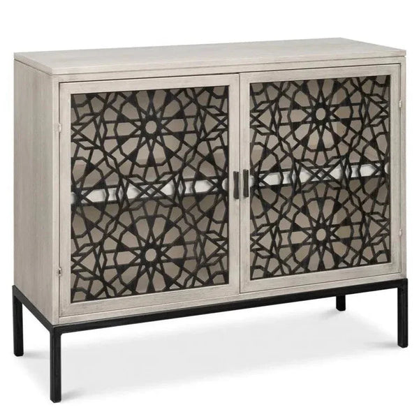 Covet Door Two Tone Accent Cabinet - LOOMLAN - Sarreid - Accent Cabinets