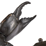 Currey & Co-Crab Bronze Dark Brown Polished Sculpture-Statues & Sculptures-LOOMLAN