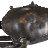 Currey & Co-Crab Bronze Dark Brown Polished Sculpture-Statues & Sculptures-LOOMLAN