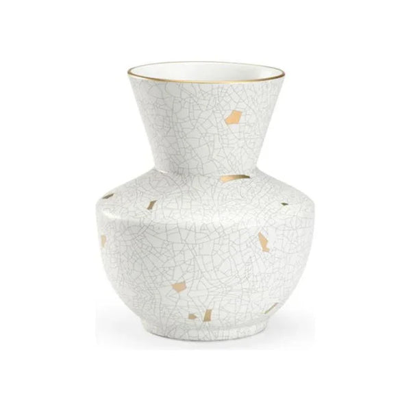 Crackled Cream Flower Vase - LOOMLAN - Chelsea House - Vases & Jars