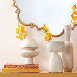 Cream Ceramic Foundation Decorative Vase Vases & Jars LOOMLAN By Jamie Young