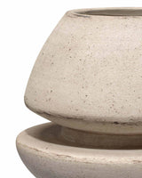 Cream Ceramic Foundation Decorative Vase Vases & Jars LOOMLAN By Jamie Young