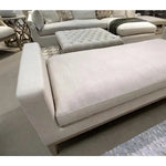 Cream Chaise Lounge Living Room Solid Frame