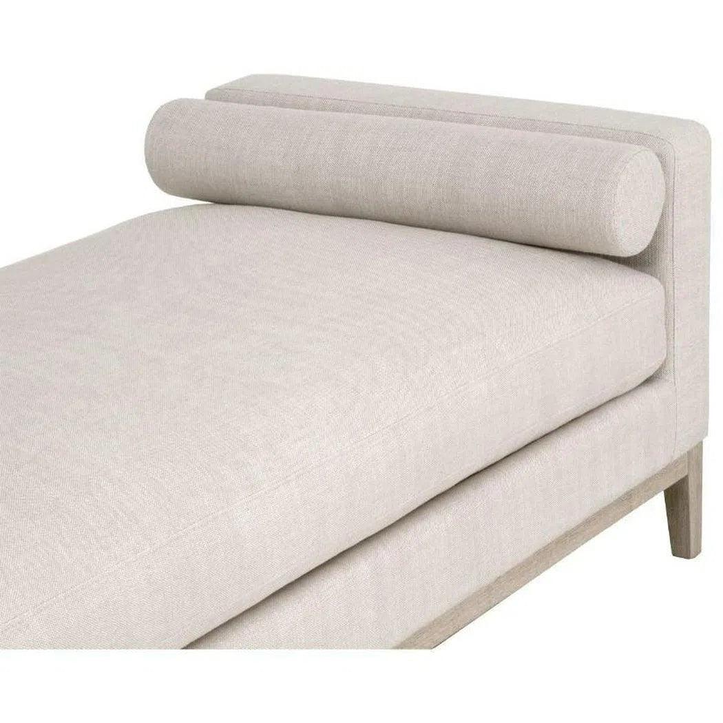 Cream Chaise Lounge Living Room Solid Frame