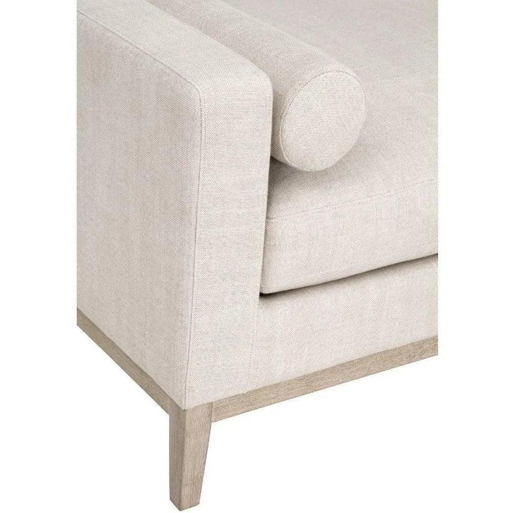 Cream Chaise Lounge Living Room Solid Frame