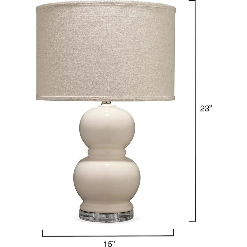 Cream Glass Bubble Table Lamp