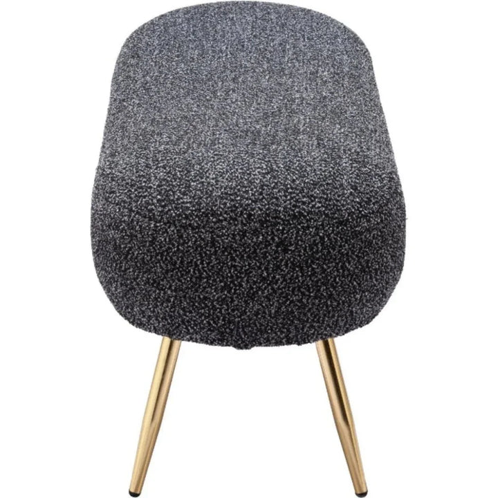 Creek Wood and Steel Glitter Black Bench - LOOMLAN - Zuo Modern - Bedroom Benches