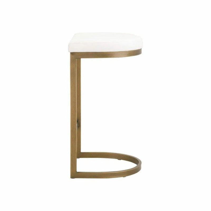 Cresta Counter Stool LiveSmart Peyton-Pearl Brushed Gold Counter Stools LOOMLAN By Essentials For Living
