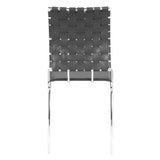 Criss Cross Dining Chair (Set of 4) Black Dining Chairs LOOMLAN By Zuo Modern