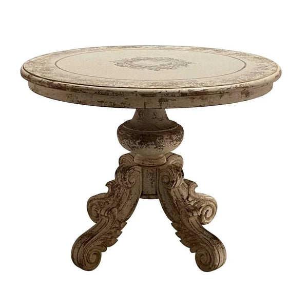 Cristina Wooden Round Accent Table - LOOMLAN - Peninsula Home - Side Tables