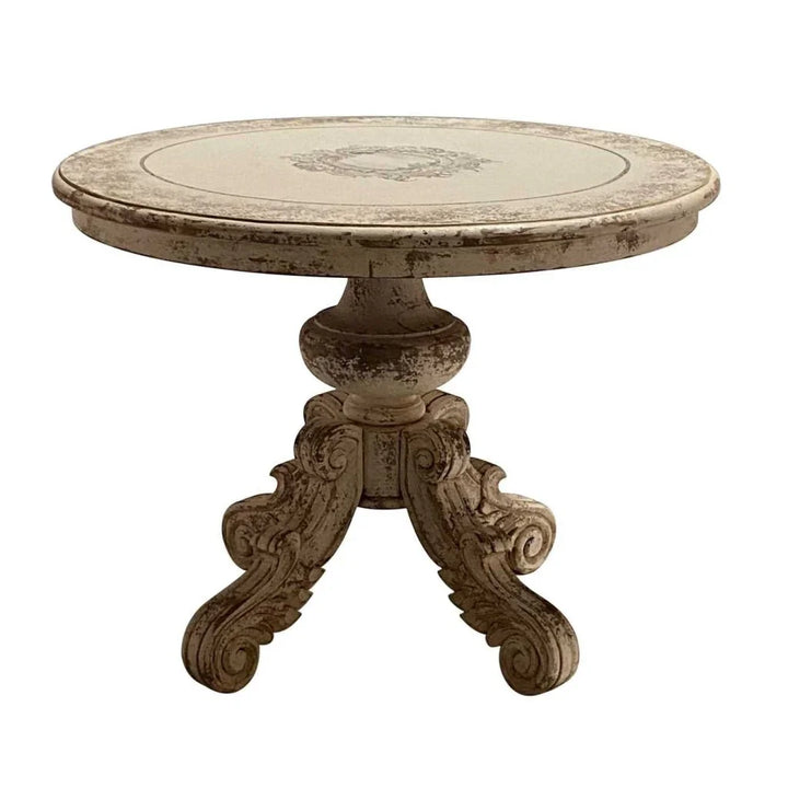 Cristina Wooden Round Accent Table - LOOMLAN - Peninsula Home - Side Tables