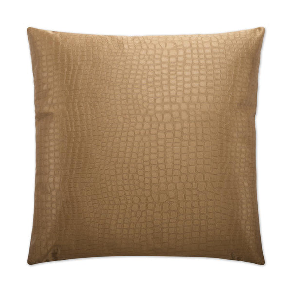 Croc Pillow - Gold-Throw Pillows-D.V. KAP-LOOMLAN