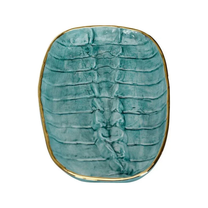 Crocodile Turquoise Glazed Tray - LOOMLAN - Trays