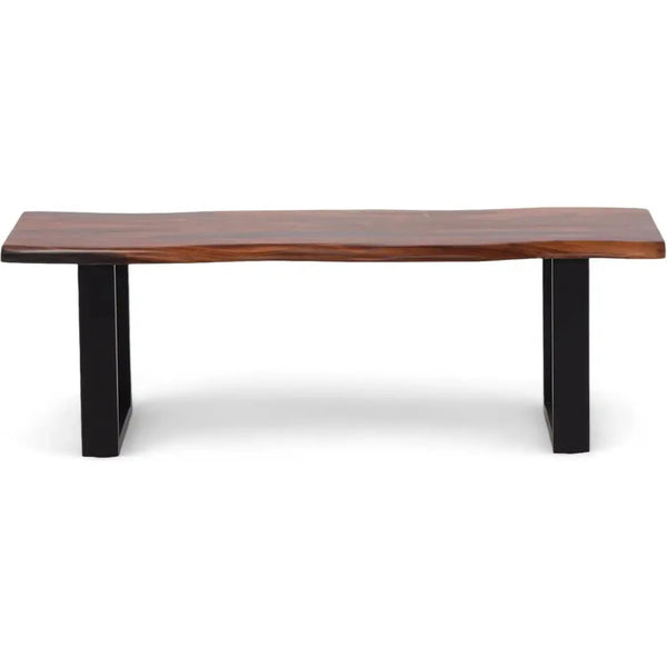 Crofford Rich Grain Backless Dining Bench-Dining Benches-LOOMLAN-LOOMLAN