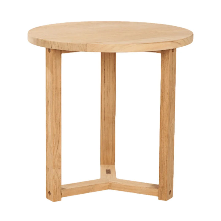 Cross Legs Nesting Teak Patio Side Table - LOOMLAN - HiTeak - Outdoor Side Tables