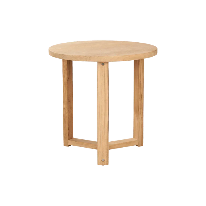 Cross Legs Nesting Teak Patio Side Table - LOOMLAN - HiTeak - Outdoor Side Tables