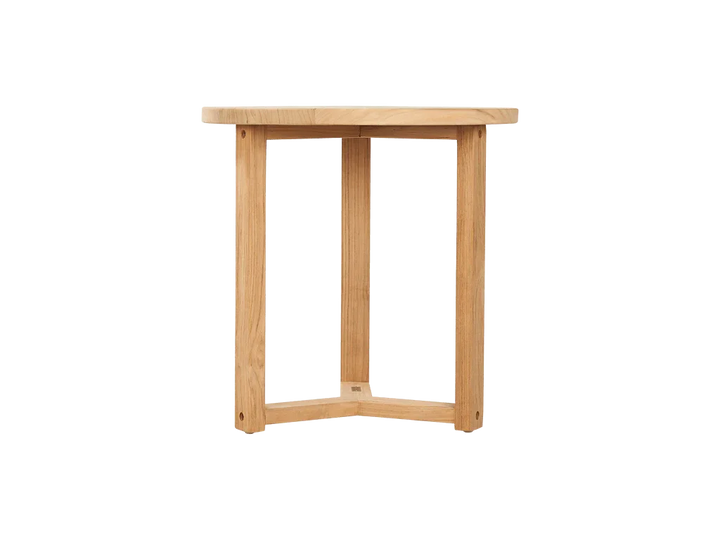 Cross Legs Nesting Teak Patio Side Table - LOOMLAN - HiTeak - Outdoor Side Tables