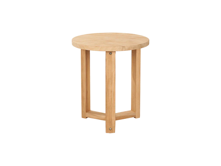 Cross Legs Nesting Teak Patio Side Table - LOOMLAN - HiTeak - Outdoor Side Tables