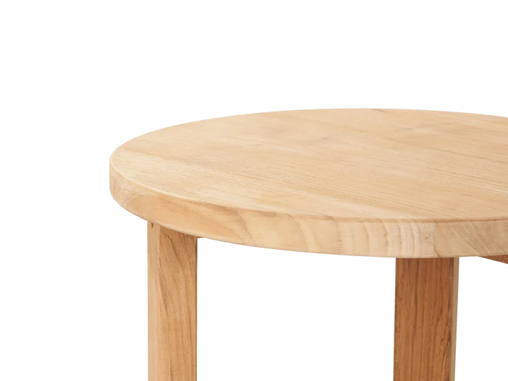 Cross Legs Nesting Teak Patio Side Table - LOOMLAN - HiTeak - Outdoor Side Tables