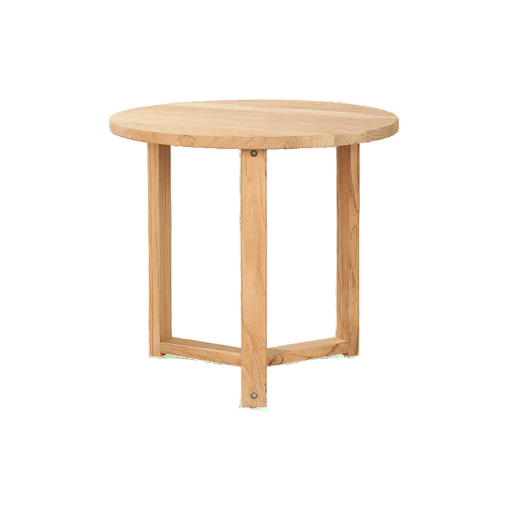 Cross Legs Nesting Teak Patio Side Table - LOOMLAN - HiTeak - Outdoor Side Tables