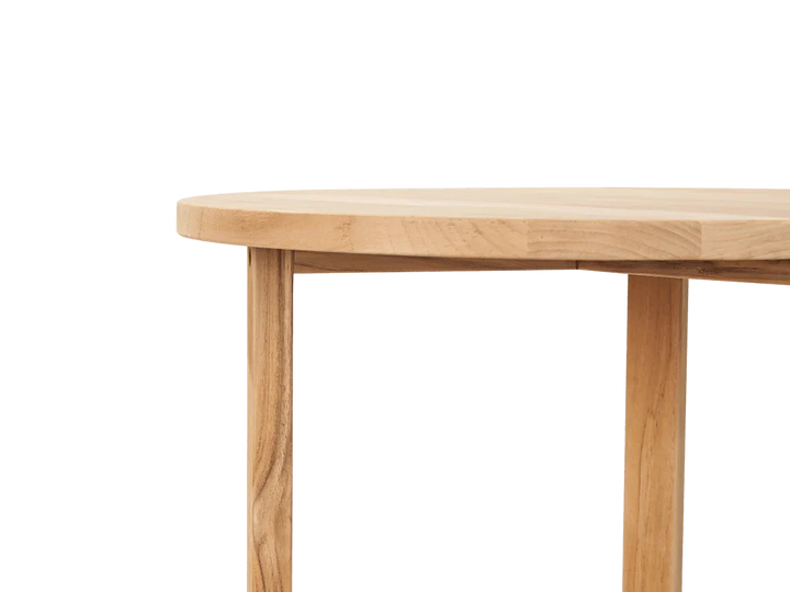 Cross Legs Nesting Teak Patio Side Table - LOOMLAN - HiTeak - Outdoor Side Tables