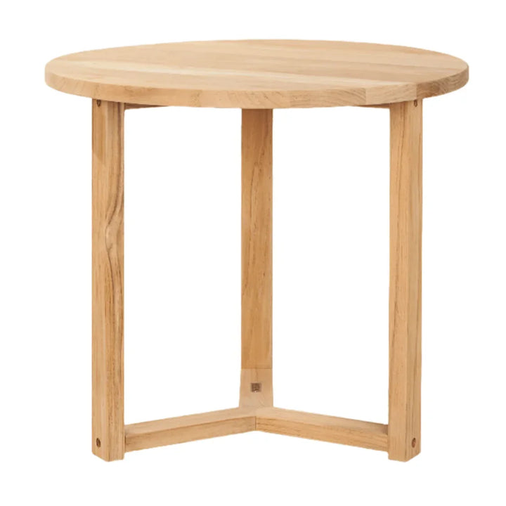 Cross Legs Nesting Teak Patio Side Table - LOOMLAN - HiTeak - Outdoor Side Tables