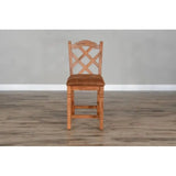 Crossback Counter Height Barstool Rustic Oak