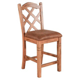 Crossback Counter Height Barstool Rustic Oak