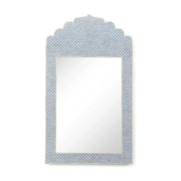 Crown Wood Framed Wall Mirror - Blue - LOOMLAN - Chelsea House - Wall Mirrors