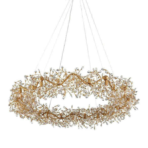 Crystal Bud Grande Ring Chandelier - LOOMLAN - Currey & Co - Chandeliers