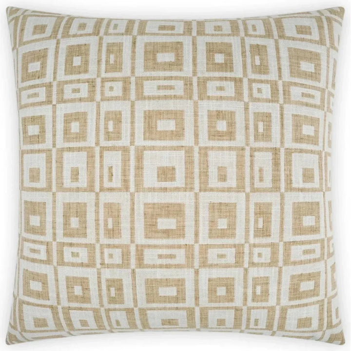 Cubic White Brown Throw Pillow With Insert - LOOMLAN - D.V. Kap - Throw Pillows