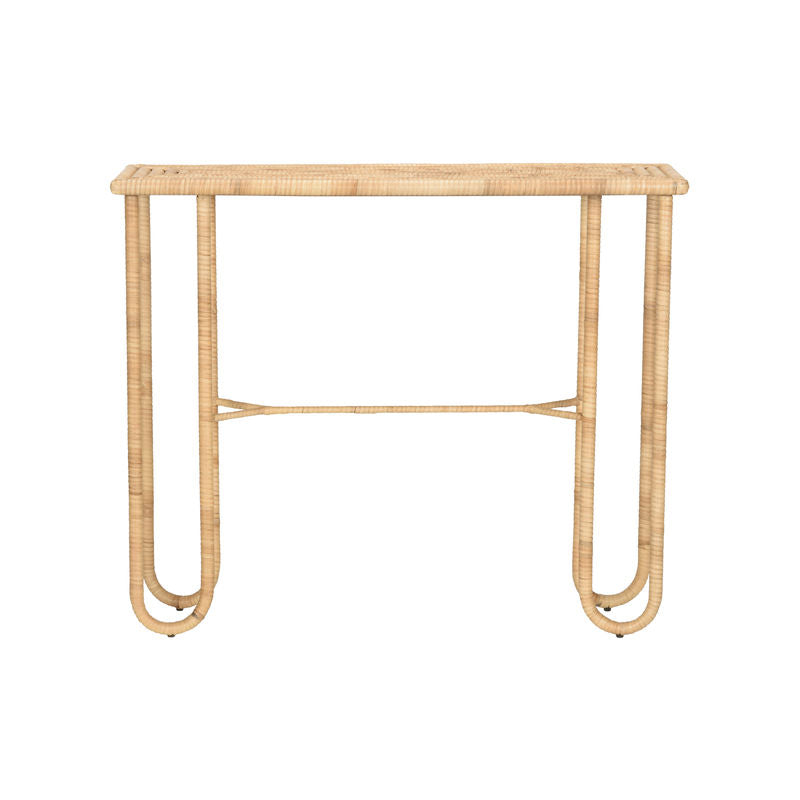 Cuixmala Natrural Rattan Crafted Console Table-Console Tables-Wildwood-LOOMLAN