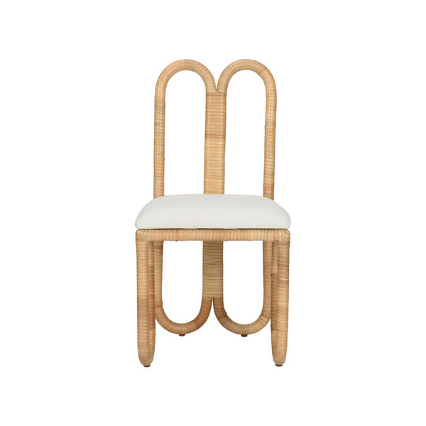 Cuixmala Natural Rattan Frame Dining Chair-Dining Chairs-Wildwood-LOOMLAN