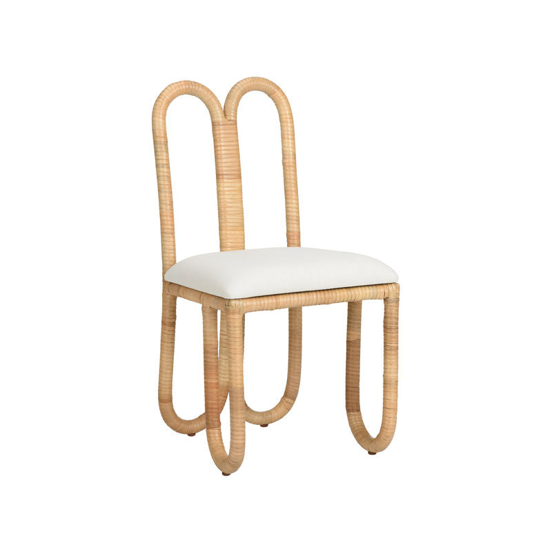 Cuixmala Natural Rattan Frame Dining Chair-Dining Chairs-Wildwood-LOOMLAN