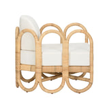 Cuixmala Natural Rattan Frame Lounge Chair-Accent Chairs-Wildwood-LOOMLAN