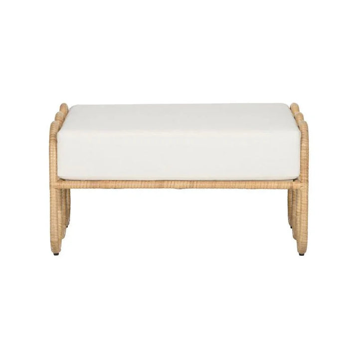 Cuixmala Woven Rattan Rectangular Ottoman - LOOMLAN - Wildwood - Ottomans