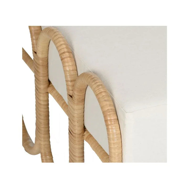 Cuixmala Woven Rattan Rectangular Ottoman - LOOMLAN - Wildwood - Ottomans