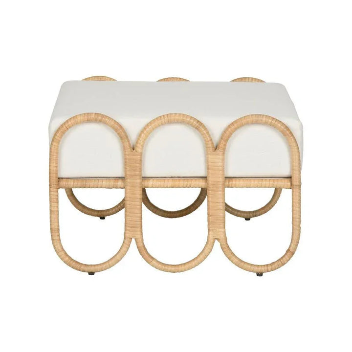 Cuixmala Woven Rattan Rectangular Ottoman - LOOMLAN - Wildwood - Ottomans