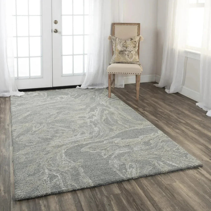 Cumm Abstract Gray Area Rugs For Living Room - LOOMLAN - LOOMLAN - Area Rugs