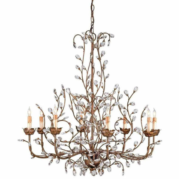 Cupertino Crystal Bud Cupertino Large Chandelier Chandeliers LOOMLAN By Currey & Co
