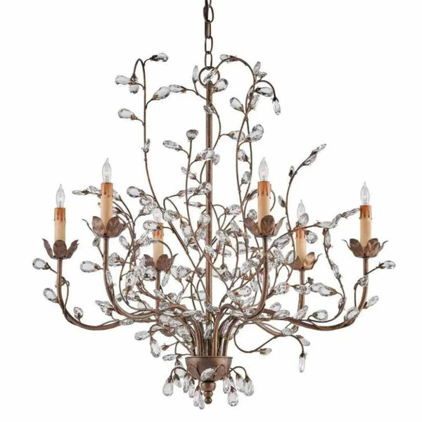 Cupertino Crystal Bud Cupertino Medium Chandelier - LOOMLAN - Currey & Co - Chandeliers