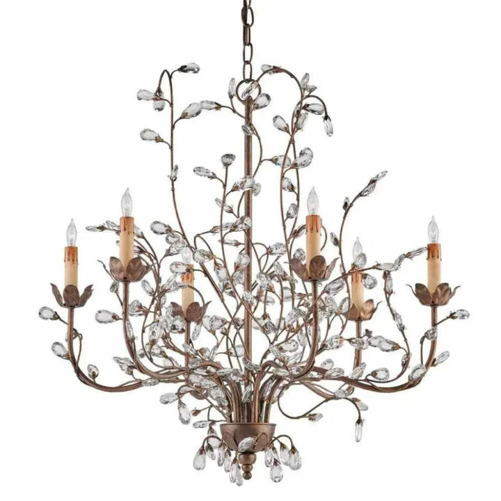 Cupertino Crystal Bud Cupertino Medium Chandelier - LOOMLAN - Currey & Co - Chandeliers