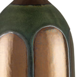 Cuprum Ceramic Green And Copper Table Lamp-Table Lamps-Currey & Co-LOOMLAN