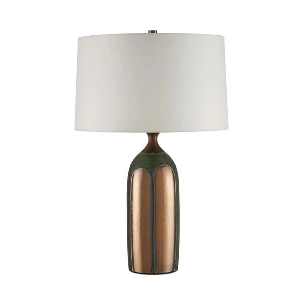 Cuprum Ceramic Green And Copper Table Lamp