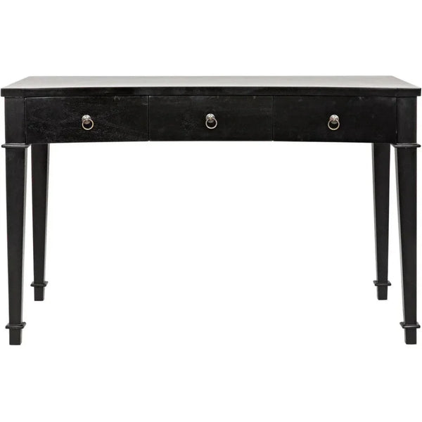 Curba Curved Desk With Drawers-Home Office Desks-Noir-Black-LOOMLAN