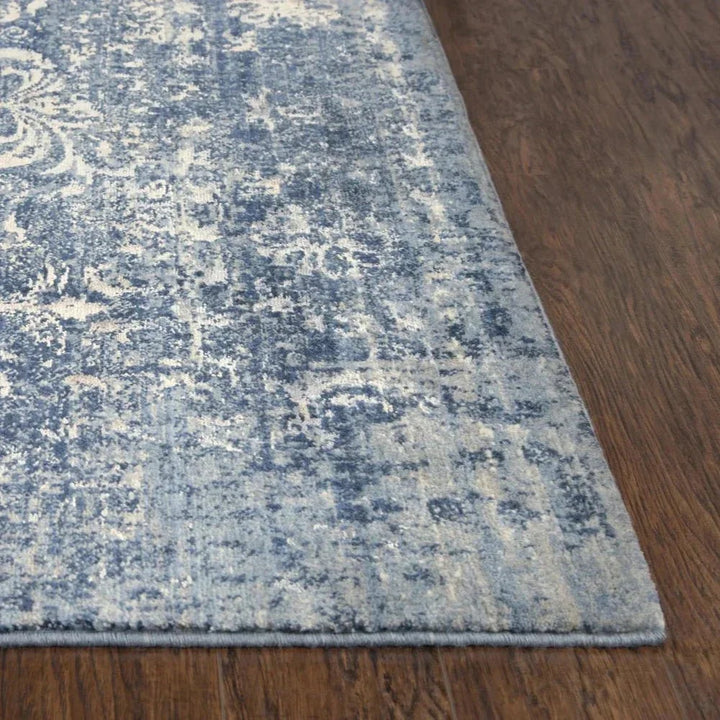 Curn Floral Blue Large Area Rugs For Living Room - LOOMLAN - LOOMLAN - Area Rugs
