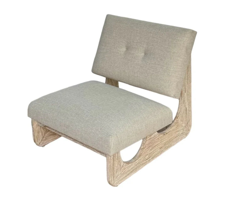 Curve Bleached Teak Lounge Chair - LOOMLAN - Artesia - Club Chairs