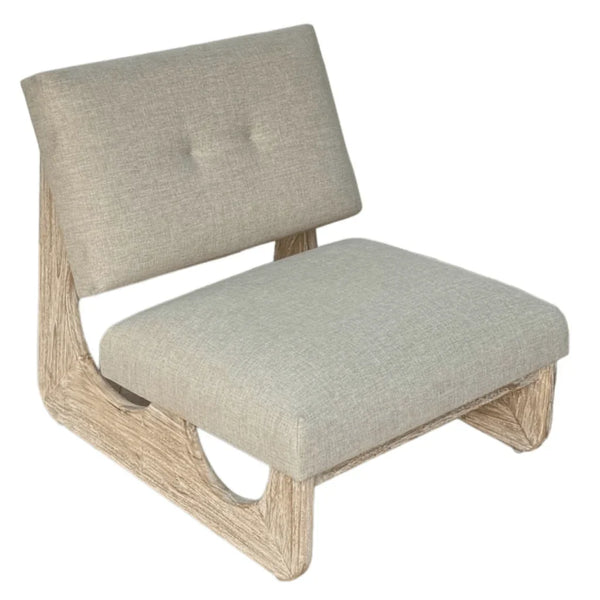 Curve Bleached Teak Lounge Chair - LOOMLAN - Artesia - Club Chairs